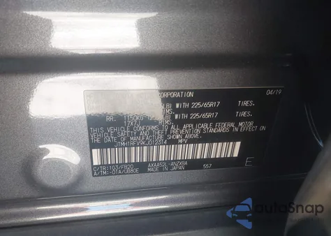 2019 Toyota Rav4 Le z USA, uszkodzony, nr VIN JTMH1RFV9KJ012314